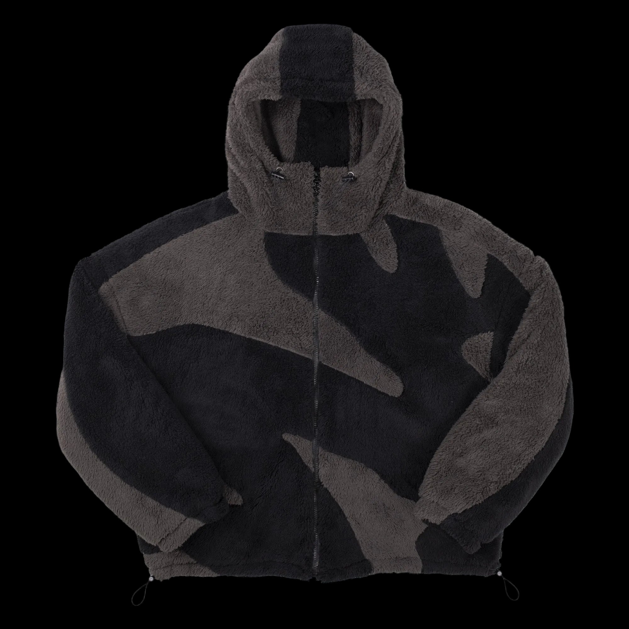 Fluffy Sherpa Jacket - Black